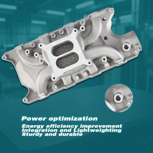 7121 8124 دورة في الدقيقة طائرة مزدوجة من الألومنيوم متعددة السحب متوافقة مع Ford Windsor Small Block SBF 1962-2001 260 289 302W V8 Idle-6,500 DM-3212-N فضي in Kuwait