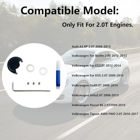 مجموعة إصلاح ذراع رافعة مشعب السحب لسيارة VW Audi 2.0T TSI Gen1 - متوافقة مع Volkswagen Beetle Golf Jetta Passat CC EOS Tiguan & Audi A3 TT A1، يستبدل 021071ECS01 in Kuwait
