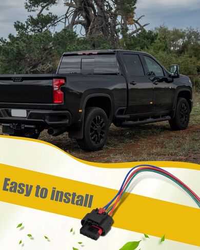 Fuel Rail Pressure Sensor Connector Pigtail Fit for Chevrolet Silverado 2500 3500 4500 5500 HD 2017-2024, Fit for GMC Sierra 2500 3500 4500 5500 HD 2017-2024, Replace 19300397 in Saudi Arabia