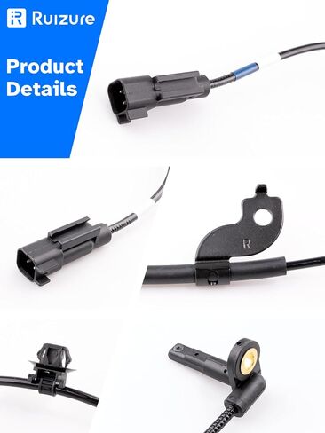 Front ABS Wheel Speed Sensor Left Right fit 08-17 Mitsubishi Lancer, 07-17 Outlander Sport, 2007 2008 2009 2010 2011 2012 2013 2014 2015 2016 2017, Driver Passenger Side, ALS1784 ALS1785, 2pcs in Saudi Arabia