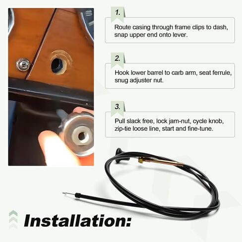 Choke Cable Compatible with Husqvarna EZ 4824 BI EZ 5424 BI EZ 5221 KAA EZ 4217 KAA EZ 6124 KOA Lawn Mower Replace 539130209 539112439 in Saudi Arabia