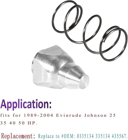 YMT Replacement Valve & Spring Set Fits for Evinrude Johnson 25 35 40 50 HP 1989-2004, Replace for 0335134 335134 435567 in Saudi Arabia