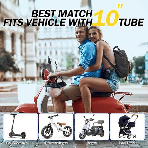 Heavy Duty 10x2.50 Thicker 40% Inner Tube with CR202 Bent Valve Stem,10 inch Butyl Inner Tube for Smart Self Balancing Electric Scooter 2 Pack in Kuwait