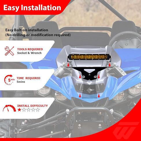 WeiSen UTV Hood Light Mount Bracket, Shock Tower Pod Light Mount Compatible with Yamaha YXZ All Models 2019-2025 in Saudi Arabia