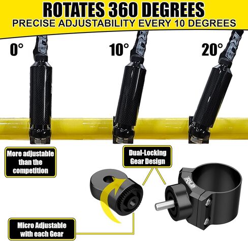 ملحقات UTV مقاس 2 بوصة، أو علم، أو قضيب لف - (قطعة واحدة). دوران دقيق 360 درجة متوافق مع Honda Talon & Polaris RZR PRO R in Kuwait