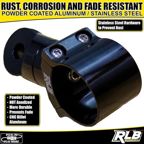 ملحقات UTV مقاس 2 بوصة، أو علم، أو قضيب لف - (قطعة واحدة). دوران دقيق 360 درجة متوافق مع Honda Talon & Polaris RZR PRO R in Kuwait