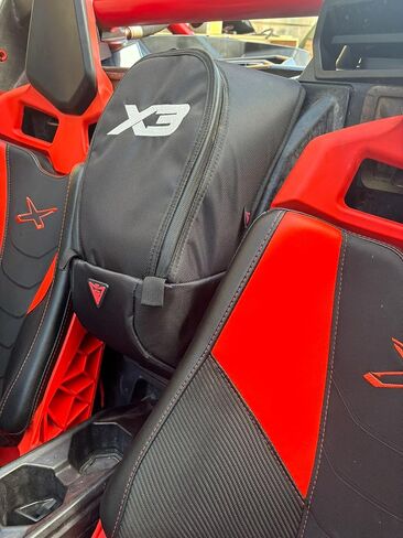 أكياس Can-am Maverick X3 للأبواب الجانبية وحقيبة مقعد بشعار X3 بنمط الكربون الأسود 3 قطع (شعار X3 أسود بالكامل)، 850006 in Saudi Arabia