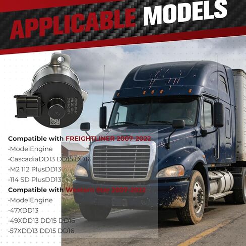وحدة قياس صمام التحكم في كمية الوقود، وحدة قياس متوافقة مع Freightliner Cascadia Coronado Western Star DDE Detroit DDE16 DD13 DD15 محرك الديزل 2007-2022 استبدال لـ A0000900069 in Kuwait