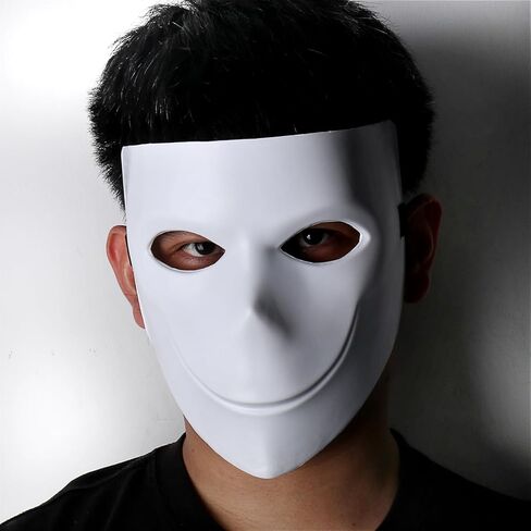 Bloody White Smiling Full Face Mask for Halloween, Scary PVC Horror Costume Painters Mask for Adults, Cosplay Party Prop in Saudi Arabia