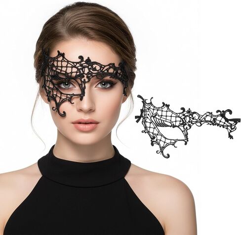Masquerade Masks for Women Black Lace Mask Masquerade Ball Mask for Party Costume Cosplay Carnival Mardi Gras Halloween in Saudi Arabia