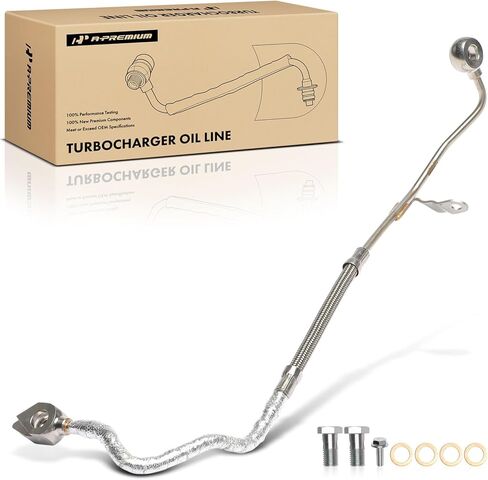 A-Premium Turbocharger Oil Line Compatible with Nissan Sentra 2016-2019, Juke 2014-2017, 1.6L, Supply in Kuwait