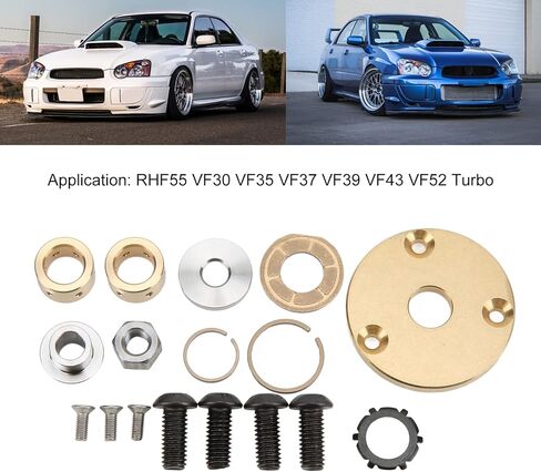 طقم إصلاح توربو من Keenso، 17 قطعة طقم إعادة بناء إصلاح الشاحن التوربيني لـ Impreza WRX STI، لـ RHF55 VF30 VF35 VF37 VF39 VF43 VF52 in Kuwait