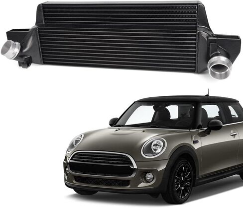 مجموعة مبرد داخلي G-PLUS جديدة الأداء مصنوعة من الألومنيوم للتركيب الأمامي متوافقة مع BMW Mini Cooper F54 F55 F56 F57 2014 Up Black 200001076 Black (غير مناسبة لإصدار JCW) in Saudi Arabia
