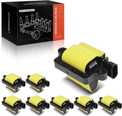 A-Premium Ignition Coil Pack (Square Type Coil) Compatible with Chevrolet Silverado 1500 2500 3500 Tahoe Trailblazer GMC Workhorse Hummer Mercruiser Cadillac 8-PC Set in Saudi Arabia