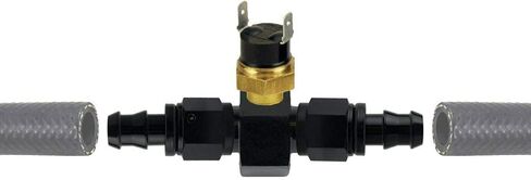 8 Pass 3/8" Aluminum Engine Transmission Oil Cooler Fan 6AN in-Line Hose End Fittings 180'F Thermostat Temperature Switch Wiring Kit in Saudi Arabia