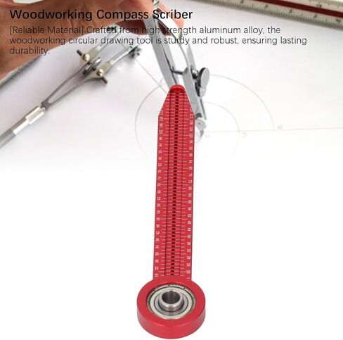 Ymiko Woodworking Compass Scriber Aluminum Alloy 360 Degree Rotating Circular Drawing Tool for Industrial Drafting in Saudi Arabia