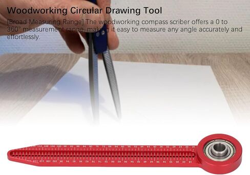 Ymiko Woodworking Compass Scriber Aluminum Alloy 360 Degree Rotating Circular Drawing Tool for Industrial Drafting in Saudi Arabia