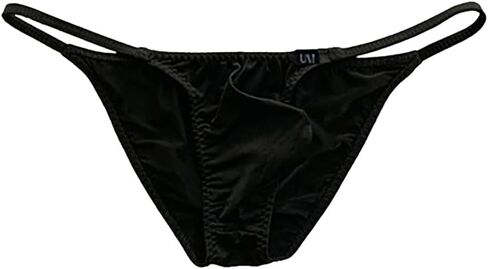 COMLIFE Men's Cheeky See-Through Ice Silk Briefs Sexy Low Waisted Raised Pouch Triangle Panty in Saudi Arabia