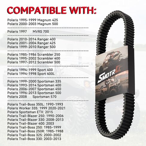 3211077 ATV UTV Drive Belt – OEM Replacement for Polaris Sportsman 400 500 Ranger 500 | Scrambler | Magnum CVT Belt Compatible with 3211072, 3211048, 20G4022 in Saudi Arabia