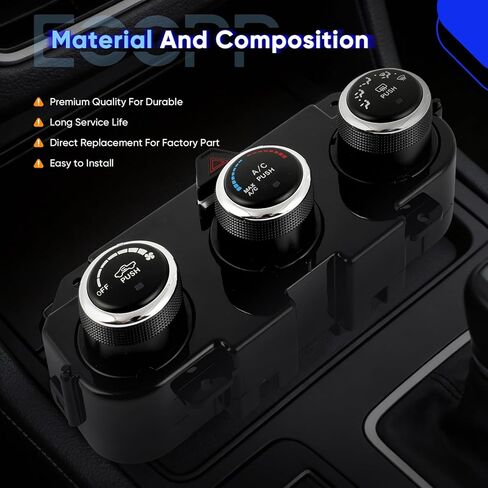 ECCPP A/C Heater Climate Control Module Panel 68268190AA, 68186217AD Compatible With 2016-2018 For Ram 1500 3.0L,2016-2018 For Ram 1500 3.6L HVAC Control Module 2016-2018 For Ram 2500 6.4L in Saudi Arabia