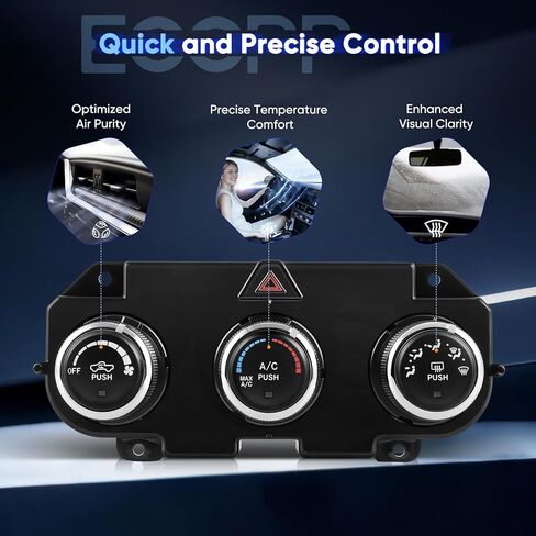 ECCPP A/C Heater Climate Control Module Panel 68268190AA, 68186217AD Compatible With 2016-2018 For Ram 1500 3.0L,2016-2018 For Ram 1500 3.6L HVAC Control Module 2016-2018 For Ram 2500 6.4L in Saudi Arabia