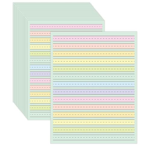 90 Sheets Ruled Writing Paper 8.5x11In Multi-Color Handwriting Paper Double-Sided Skip-A-Line Ruled Writing Practice Paper with 0.5" for Educational Kindergarten Primary Kid Toddler Child in Saudi Arabia