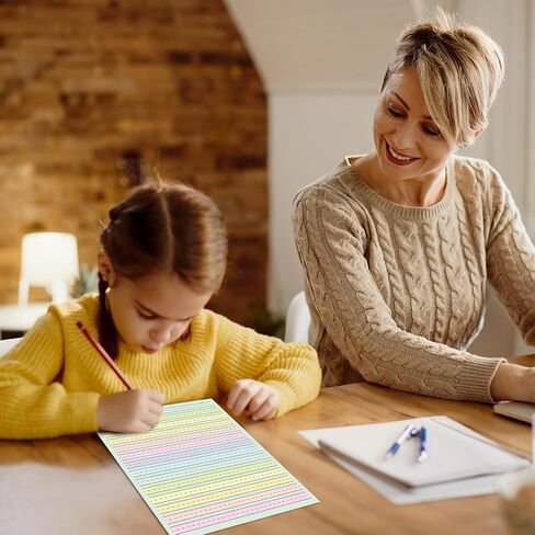 90 Sheets Ruled Writing Paper 8.5x11In Multi-Color Handwriting Paper Double-Sided Skip-A-Line Ruled Writing Practice Paper with 0.5" for Educational Kindergarten Primary Kid Toddler Child in Saudi Arabia