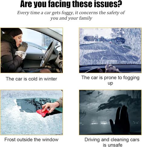Car Heater, 12V 120W 2-in-1 Portable Vehicle Heating & Cooling Fan with Cigarette Lighter Plug, 360° Rotatable Automotive Windshield Defroster Accessories, Universal Fit (Black) in Saudi Arabia