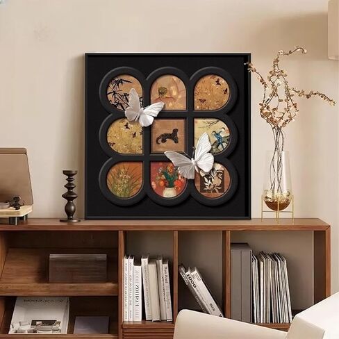 Qiczom Square Nine-Square Desktop Painting Decoration Painting TV Cabinet Decoration Living Room Sofa Background Wall Hanging Drawing,Type c,34.4‘ in Saudi Arabia