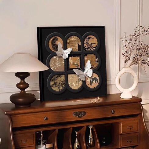 Qiczom Square Nine-Square Desktop Painting Decoration Painting TV Cabinet Decoration Living Room Sofa Background Wall Hanging Drawing,Type c,34.4‘ in Saudi Arabia