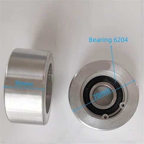 Escalator Handrail Guide Wheel 70 * 30 * 6204 Speed Measuring Iron Roller OD 70mm W 30mm Bearing 6204RS KM5009368G11 Parts in Saudi Arabia
