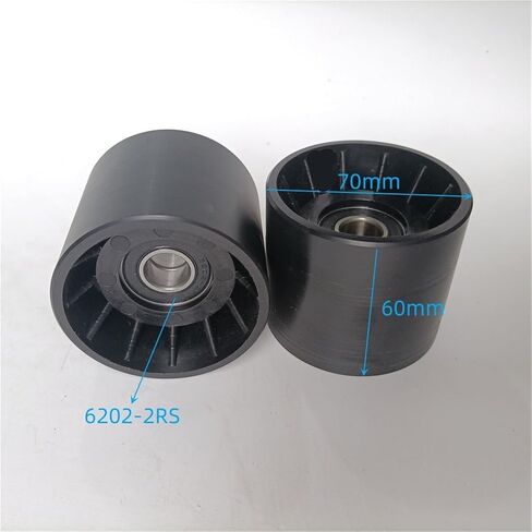 درابزين السلالم المتحركة دعم الأسطوانة عجلة النايلون الأسود 70 * 60 * 6202 OD 70mm W 60mm تحمل 6202-2RS in Saudi Arabia