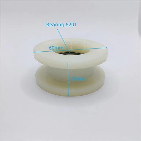 Escalator Roller White Anti Deviation Guide Nylon Wheel GAA456DH 60 * 27 * 6201 OD 59mm W 27mm Bearing 6201RS in Saudi Arabia