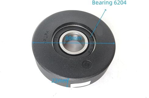 80 * 22 * 6204 Escalator Step Parts Black Wheel Roller OD 80mm W 22mm Bearing 6204 RS in Saudi Arabia