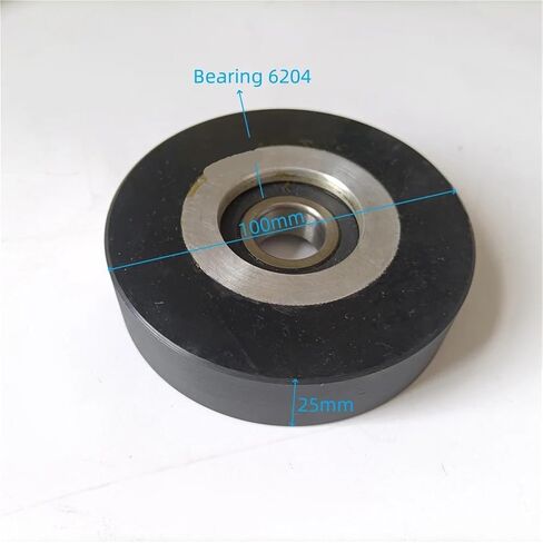 Escalator Step Roller Black Wheel 100 * 25 * 6204 OD 100mm W 25mm Bearing 6204 Elevator Spare Parts in Saudi Arabia