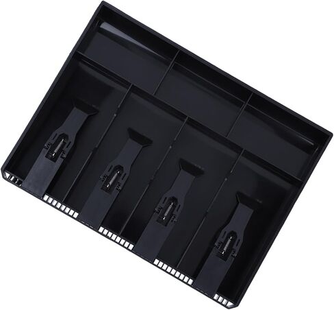 Cash Drawer Register Insert Tray Replacement 4 Bills 3 Coins Money Storage Box Cash Tray Organizer Used for Store Bank Supermarket Home (Black) in Saudi Arabia