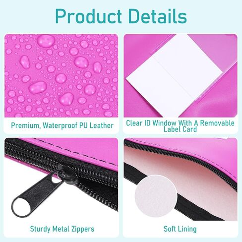 12-Pack Money Bags with Zipper, PU Leather Cash Pouches with Label & Card Holder, 11 x 6 Inch Bank Deposit Bags for Cash, Coins, Checks, Office Supplies, Cosmetics (12 Colors) in Saudi Arabia