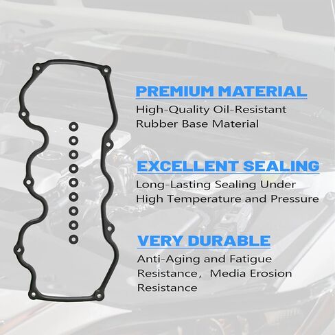 AUCERAMIC VS50251R1 Valve Cover Gasket Set Fit for Nissan 300ZX 1984-1989,Xterra 2000-2004,Frontier 1999-2004,Infiniti M30 1990-1992,QX4 1997-2000 3.0L 3.3L V6 in Saudi Arabia