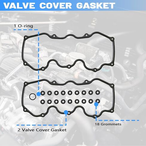 AUCERAMIC VS50251R1 Valve Cover Gasket Set Fit for Nissan 300ZX 1984-1989,Xterra 2000-2004,Frontier 1999-2004,Infiniti M30 1990-1992,QX4 1997-2000 3.0L 3.3L V6 in Saudi Arabia