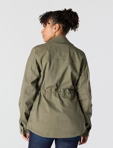 معطف قماشي نسائي من سلسلة ألياف TENCEL من Carhartt، مقاس مريح، زيتوني مغبر، مقاس صغير in Kuwait