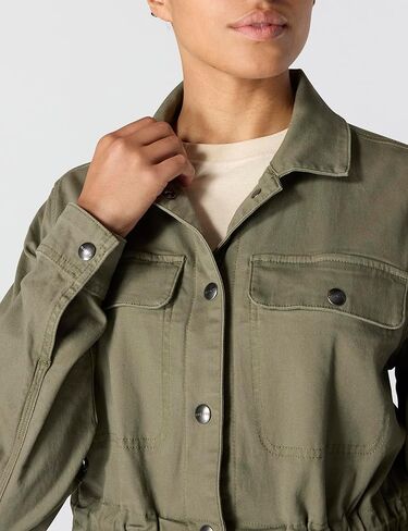 معطف قماشي نسائي من سلسلة ألياف TENCEL من Carhartt، مقاس مريح، زيتوني مغبر، مقاس صغير in Kuwait