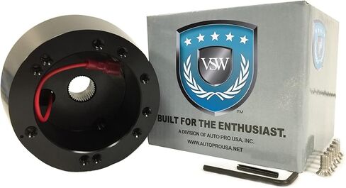 VSW Steering Wheel Hub Adapter 6 Bolt (Black) Compatible with 1961-1969 Mopar A-Body/B-Body STH1012BLK in Saudi Arabia