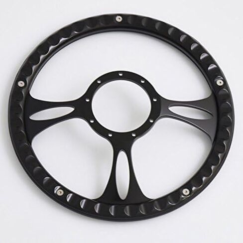 Flashpower 14'' Billet Half Wrap 9 Bolts Steering Wheel with 2'' Dish and Horn Button(White) in Saudi Arabia