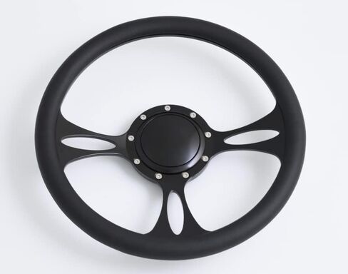 Flashpower 14'' Billet Half Wrap 9 Bolts Steering Wheel with 2'' Dish and Horn Button(White) in Saudi Arabia