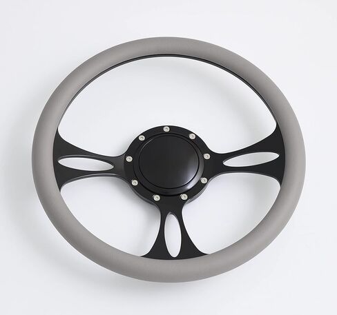 Flashpower 14'' Billet Half Wrap 9 Bolts Steering Wheel with 2'' Dish and Horn Button(White) in Saudi Arabia