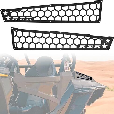 KEWISAUTO Air Intake Cover for 2014-2023 RZR XP 4 1000, Aluminum Combined Mesh Engine Side Vent Grill Filter-Air Inlet Protection Cover Bezel for Polaris RZR XP 4 1000 2014-2023 Accessories (2PCS) in Saudi Arabia