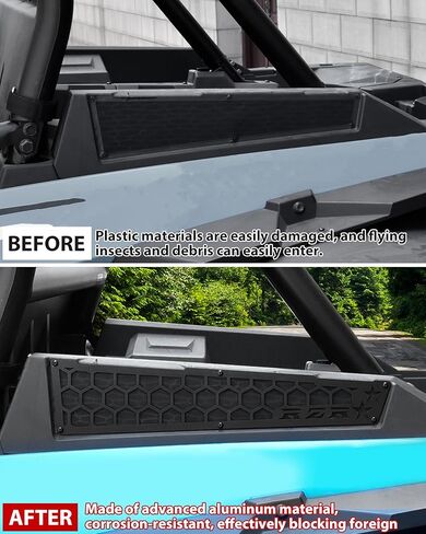 KEWISAUTO Air Intake Cover for 2014-2023 RZR XP 4 1000, Aluminum Combined Mesh Engine Side Vent Grill Filter-Air Inlet Protection Cover Bezel for Polaris RZR XP 4 1000 2014-2023 Accessories (2PCS) in Saudi Arabia