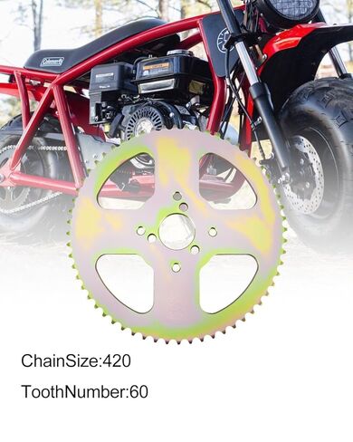 60T سلسلة خلفية عزم دوران عالية 3 فتحات ضرس متوافق مع كولمان B200R B200 B200RSV RT200 RB200 CT200U CT200UEX BT200X دراجات صغيرة in Kuwait