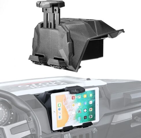 حامل الكمبيوتر اللوحي الخلفي الربيعي من KEMIMOTO متوافق مع Polaris Ranger 1000/ XP 1000/ Crew XP 1000 2018-2026، حامل الأجهزة الإلكترونية UTV للهاتف ونظام تحديد المواقع العالمي، ملحقات تخزين مثبتة على لوحة القيادة in Saudi Arabia