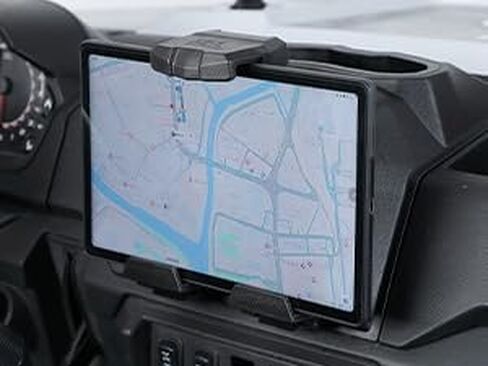 حامل الكمبيوتر اللوحي الخلفي الربيعي من KEMIMOTO متوافق مع Polaris Ranger 1000/ XP 1000/ Crew XP 1000 2018-2026، حامل الأجهزة الإلكترونية UTV للهاتف ونظام تحديد المواقع العالمي، ملحقات تخزين مثبتة على لوحة القيادة in Saudi Arabia